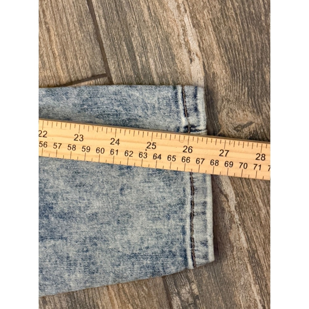 Free People We the Free Riley Seamed Skinny Denim Jeans Acid Wash High Waist 32 - Picture 9 of 11